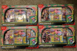 X4 Lot Pokemon TCG Mega Venusaur ex Premium Collection Box Sealed In Pics - Image 1