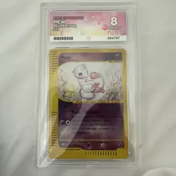 2002 POKEMON EXPEDITION #19 MEW-REVERSE FOIL ACE GRADE 8 NM-MT ONLY 1 ABOVE THIS - Image 1