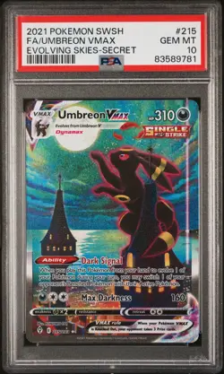 Pokemon 2021 Umbreon VMAX 215/203 Alt Art Evolving Skies GEM MINT PSA 10 - Image 1