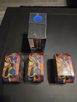 Phantasmal Flames ETB + 3 Mega Charizard Y EX Tins Pokemon Mega Evolution Lot - Image 4