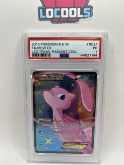 2013 POKEMON B&W LEGEND TREASURES RADIANT COLL #RC24 FULL ART/MEW EX PSA 1 - Image 1