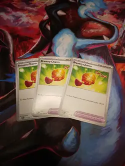 3x Bravery Charm x3 - SV02: Paldea Evolved - Uncommon - Pokemon TCG Playset - Image 1