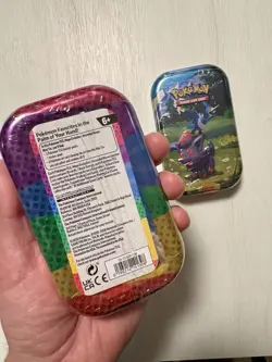 TWO Sealed Pokemon TCG Mega Evolution–Ascended Heroes Mini Tin Packs Sticker Art - Image 3