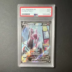 Pokemon GO Mewtwo V 072/078 Full Art Ultra Rare Holo PSA 9 2022 - Image 1