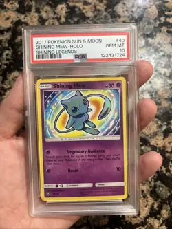 Pokemon 2017 Shining Mew Holo Shining Legends 40/73 Shiny Holo Rare PSA 10 GemMT - Image 1