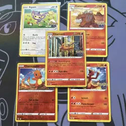 Pokemon TCG Charizard Holo Rare Charmander Reverse 008 Pokemon GO Bundle 010/078 - Image 1