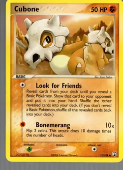 Pokemon Cubone 51/109 TRR EX Team Rocket Returns LP/NM - Image 1