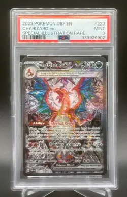 Pokemon Obsidian Flames Charizard EX Special Illustration Sir #223/197 PSA 9 - Image 1