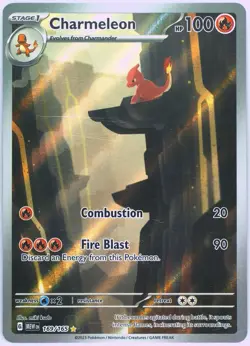 2023 POKEMON MEW EN-151 ILLUSTRATION RARE #169 CHARMELEON PSA 9 MINT - Image 4
