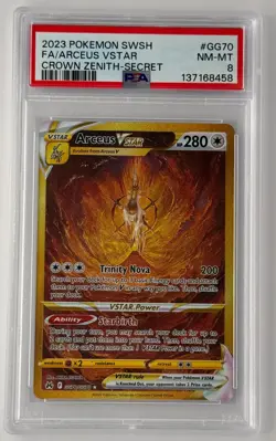 2023 POKEMON SWORD & SHIELD CROWN ZENITH SECRET FULL ART/ARCEUS VSTAR PSA 8 - Image 1