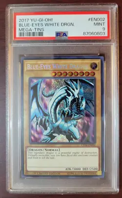 Yugioh Blue-Eyes White Dragon CT14-EN002 Secret Rare Promo - PSA 9 MINT - Image 1