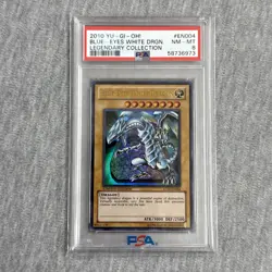 Yugioh PSA 8 NM-MT Blue-Eyes White Dragon LC01-EN004 Ultra Rare Limited - Image 1