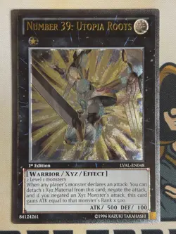 Number 39: Utopia Roots LVAL-EN048 Ultimate Rare 1st Edition YuGiOh! NM EURO - Image 3