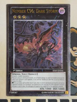 SHSP-EN046 Number C96: Dark Storm Ultimate Rare 1st Edition YuGiOh! NM EURO - Image 3