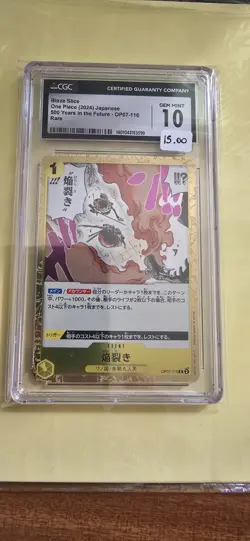 CGC 10 One Piece Blaze Slice OP07-116 Gem Mint Graded Card - Image 1