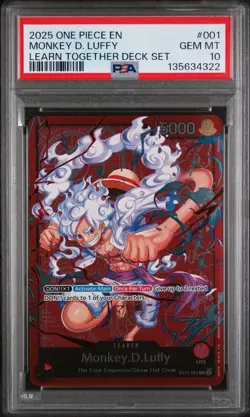 2025 One Piece Monkey.D.Luffy - ST21-001 Learn Together Deck Set PSA 10 - Image 1