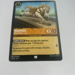 Disney Lorcana Demo Maximus - Relentless Pursuer Card - Rare - Image 2