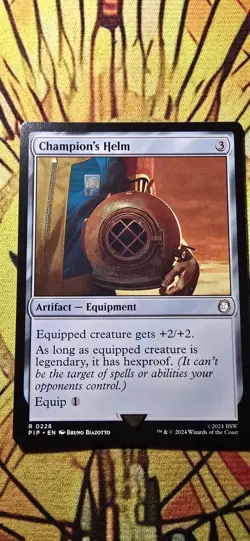 Champion's Helm Universes Beyond: Fallout Regular Artifact Rare MTG NM - Image 1