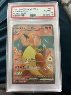Pokemon TCG Charizard EX Scarlet & Violet Holo Ultra Rare Card 183/165 PSA 10 - Image 1