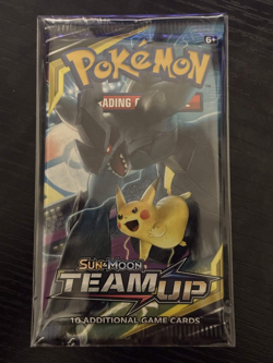 Pokemon Sun And Moon Team Up Booster Pack Pikachu and Zekrom, 2019. Sealed - Image 1