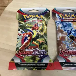 Nintendo Pokemon TCG Scarlet & Violet Sleeved Booster Pack Lot Of 3 Packs - Image 2