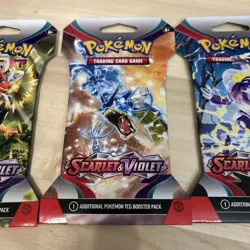 Nintendo Pokemon TCG Scarlet & Violet Sleeved Booster Pack Lot Of 3 Packs - Image 3