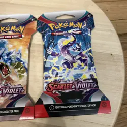 Nintendo Pokemon TCG Scarlet & Violet Sleeved Booster Pack Lot Of 3 Packs - Image 4