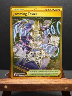 Jamming Tower 243/182 – Gold Hyper Rare – Destined Rivals – Pokemon TCG – NM - Image 1