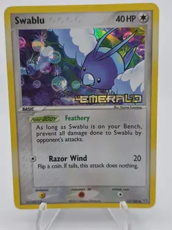 Pokemon EX Emerald Swablu Stamped Reverse Holo 67/106 NEAR MINT - Image 1