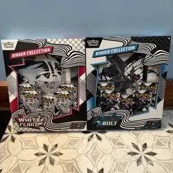 RIPPED Pokemon Black Bolt and White Flare Binder Collection Bundle Set - Image 1