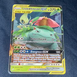 Pokemon TCG Celebi & Venusaur GX Team Up TAG TEAM Holo 1/181 270 HP - Image 1