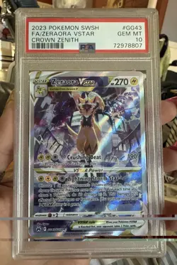 PSA 10-Zeraora VSTAR GG43/GG70 Crown Zenith: Galarian Gallery Holo-Pokemon TCG - Image 5