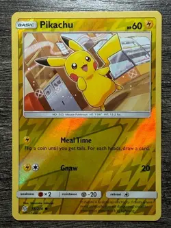 POKEMON REV.HOLO PIKACHU 55/236 LP-NM , UNIFIED MINDS 2019 IN NEW ARCEUS SLEEVE - Image 1