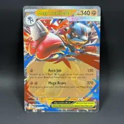 Pokemon Mega Lucario EX 077/132 NM Double Rare Mega Evolution - Image 1
