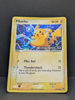 Pikachu 60/106 EX Emerald Reverse Holo Rare Pokemon TCG Nintendp HP - Image 3