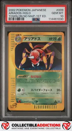 2002 Pokemon Japanese The Town On No Map #009 Ariados Holo 1st Ed. PSA 10 - Image 1