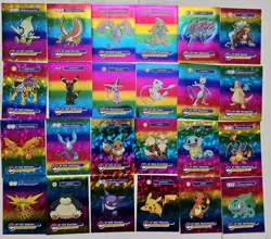 2025 Pokemon Joto Kanto Full House Rainbow Cracked Ice Master Set Stickers Rare - Image 1