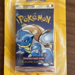 Pokemon 1999 Sealed Base Set Unlimited Booster Blister Pack Blastoise WOTC - Image 2