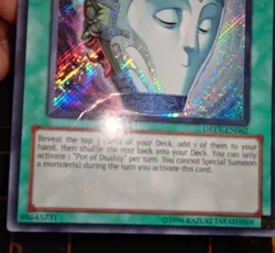 YUGIOH Pot of Duality (DREV-EN062) Secret Rare Played - Image 2