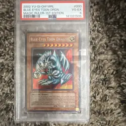 Yu-Gi-Oh! Blue-Eyes Toon Dragon Magic Ruler 1st Ed MRL-000 PSA 4 2002 - Image 1