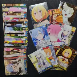Weiss Schwarz cards lot Re:Zero commons and rares - light play - old set - Image 1
