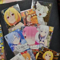 Weiss Schwarz cards lot Re:Zero commons and rares - light play - old set - Image 2