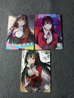 Yumeko Jabami Kakegurui 3 cards goddess story waifu anime card NEW - Image 1