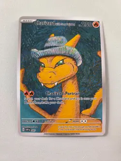 Pokemon Charizard with Felt Hat Van Gogh Black Star Promo Fan Art Card - 250 HP - Image 1