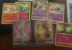 7 Card Lot Of Pokemon Cards W/ Inteleon v and Morpeko Vmax - Image 2