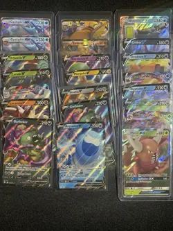 Random Pokemon Ultra Rare Card Lot - V’s, Ex, FA Trainers, IR, Gold, Vmax (15) - Image 2