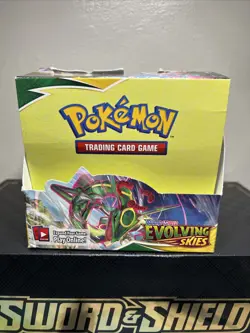 Empty Pokemon TCG Sword & Shield Evolving Skies Booster Box - No cards / NO Pack - Image 1