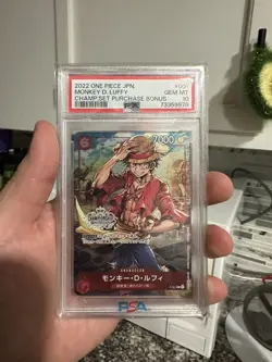 PSA 10 Monkey D. Luffy P-001 Japanese One Piece Championship Set Promo Card - Image 1