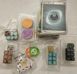 Pokemon Dice, Chip Marker, and Energy Card Lot - Image 1