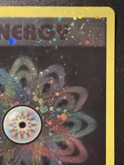 Rainbow Energy WoTC League Promo Pokemon Card Cosmos Holo Bleed Rare Swirl MP - Image 4